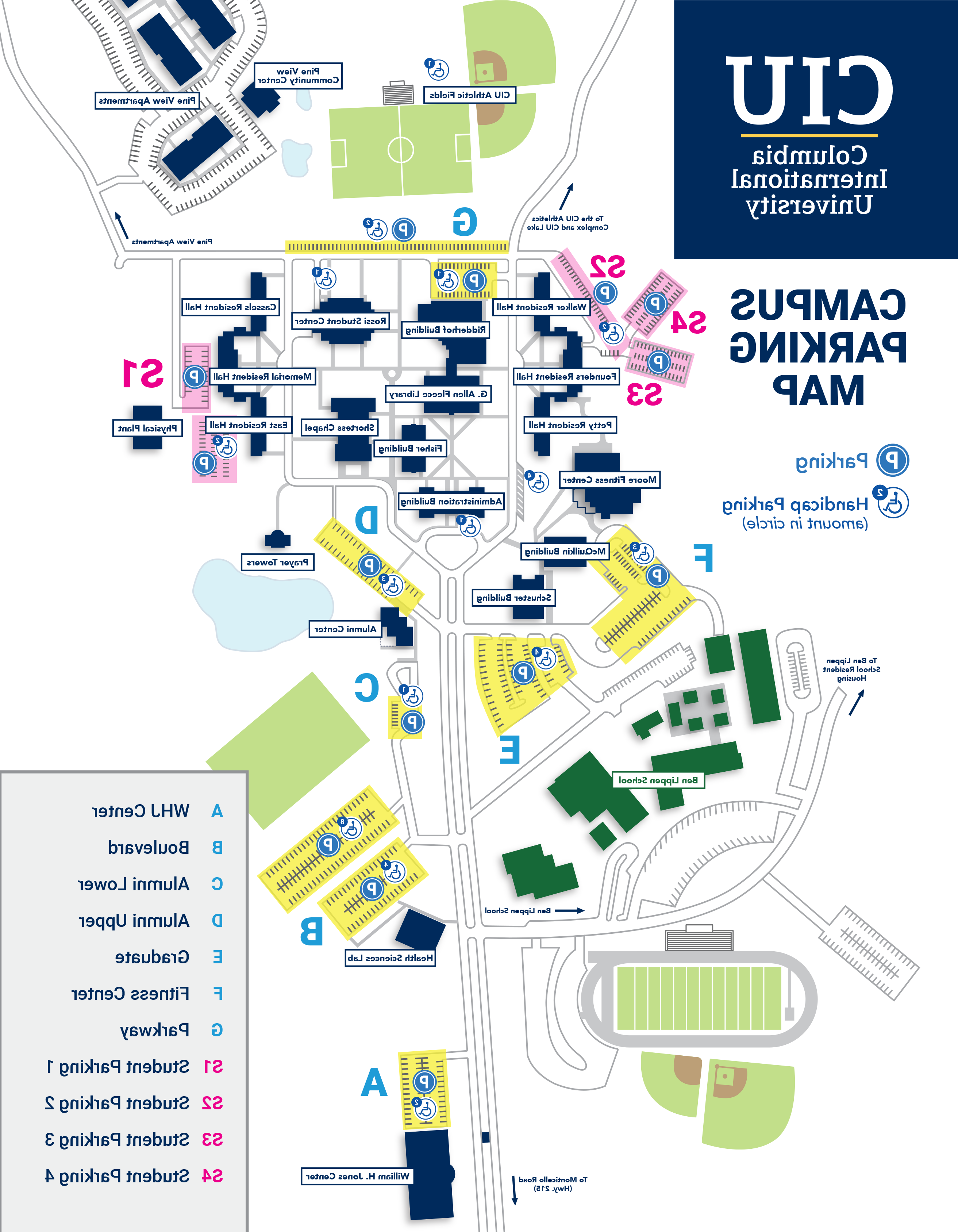 CIU Parking Map